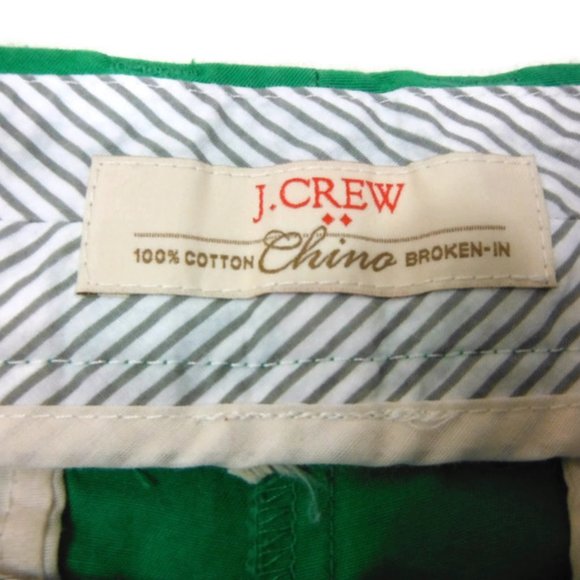 J Crew Girls Green Chino Shorts -14 - Picture 5 of 12